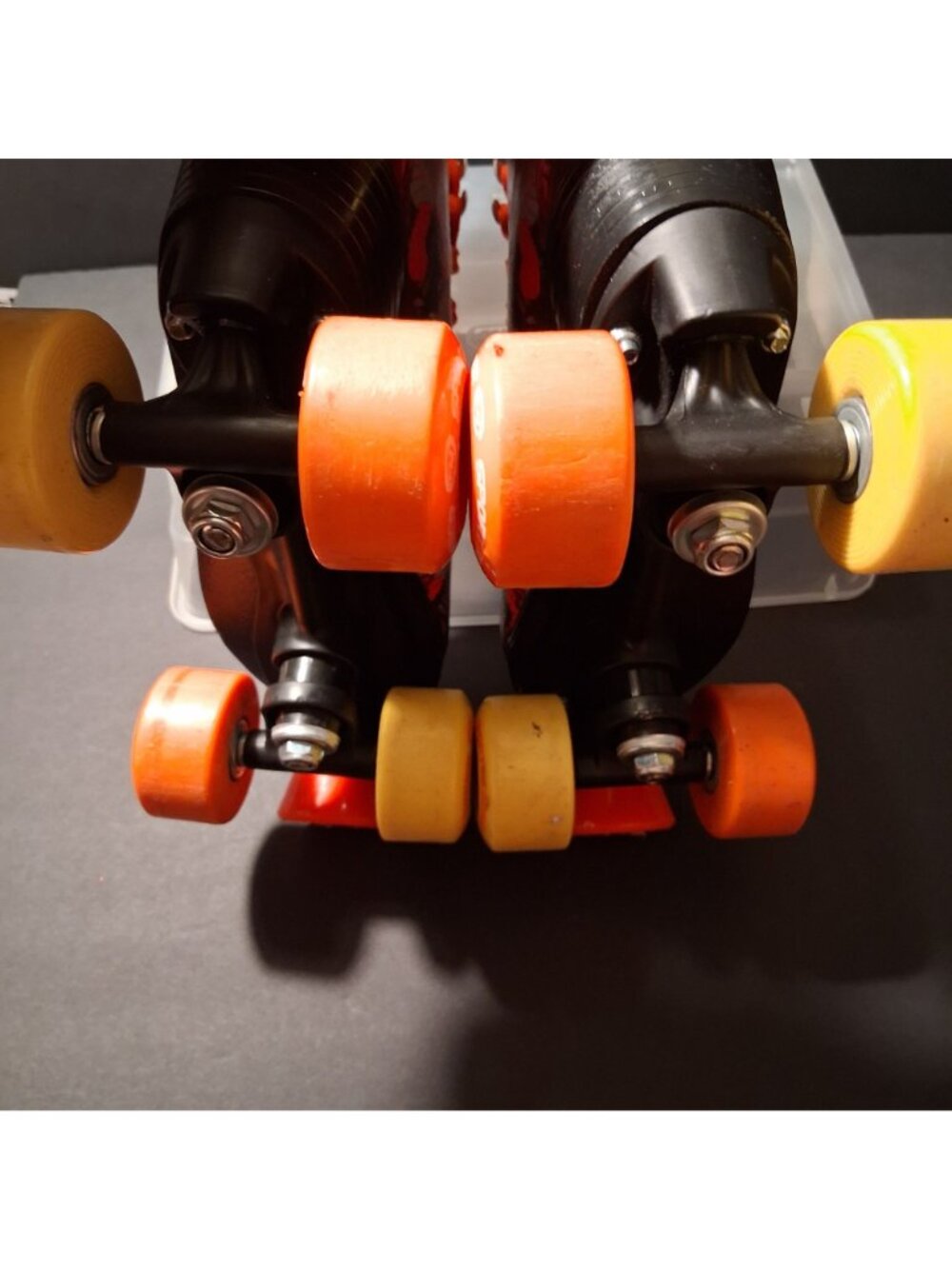 Roller Skates Street Runner Butterfly Print Size 38 With Orange Laces & Yellow - Picture 9 of 10